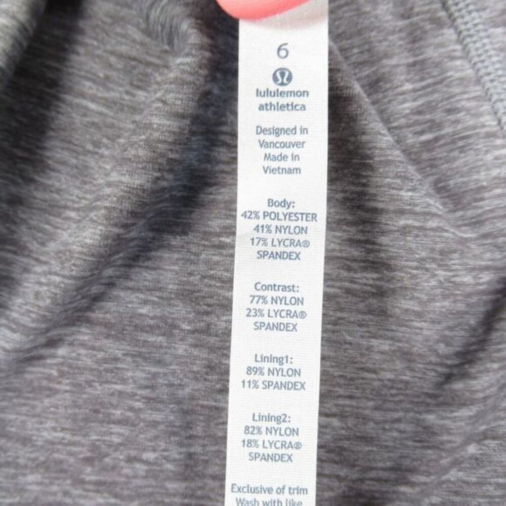 Lululemon Shirt Womens 6 Heathered Gray Dancing Warrior Strappy Tank Yoga‎ NWT - Picture 3 of 9